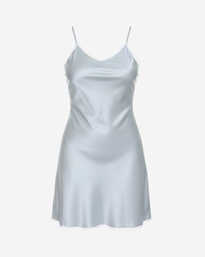 Silk Lace Sleep Dress - Powder Blue