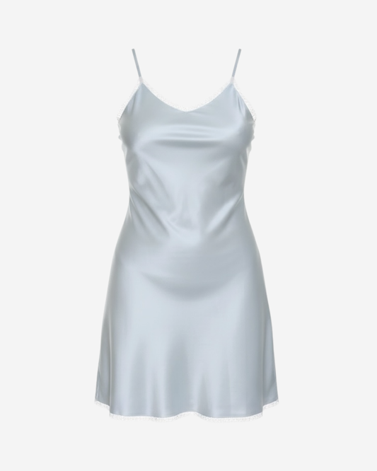 Silk Lace Sleep Dress - Powder Blue