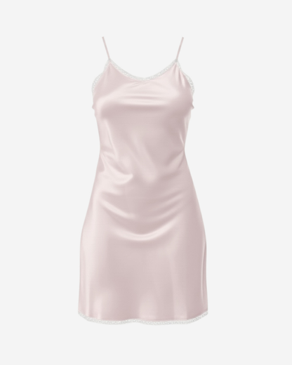 Silk Lace Sleep Dress - Heavenly Pink