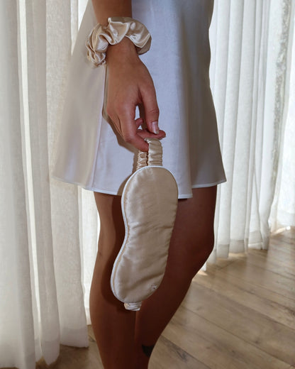 Silk Eye Mask - Bisque