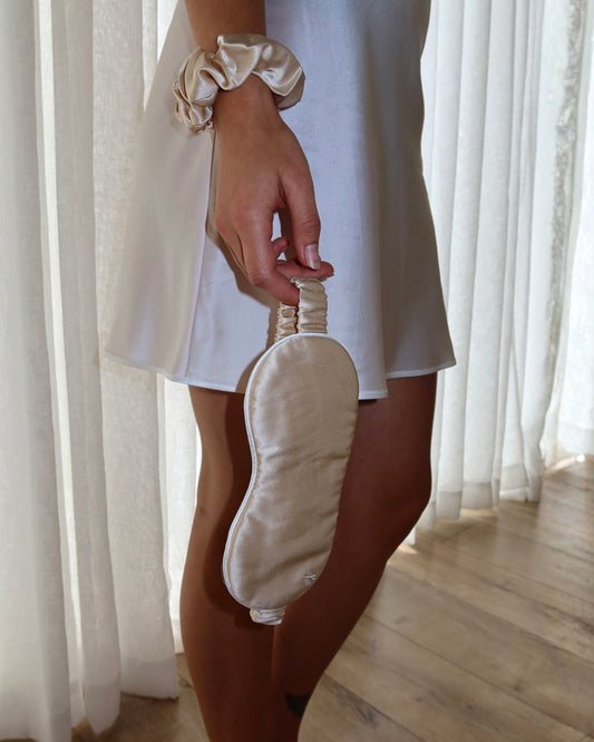 Silk Eye Mask - Bisque