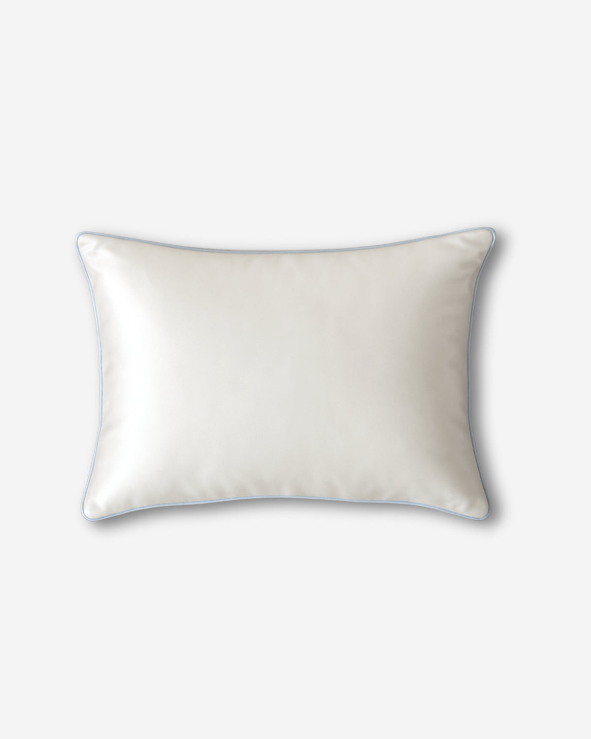 Silk Pillowcase - White + Powder Blue