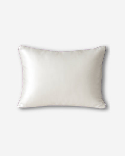 Silk Pillowcase - White + Heavenly Pink