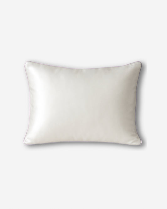 Silk Pillowcase - White + Heavenly Pink